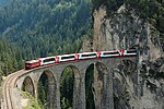 The Glacier Express crosses the Landwasser Viaduct in 2006