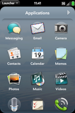 Palm webOS Launcher