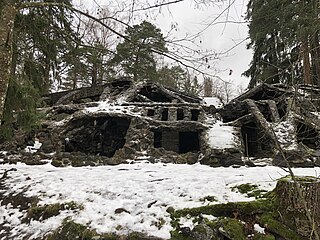 Пальмовый домик, вид снаружи