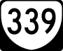 State Route 339 marker