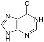 Structuurformule van hypoxanthine