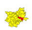 Osijek na zemljovidu Osječko-baranjske županije