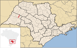 Localização de Lucélia em São Paulo