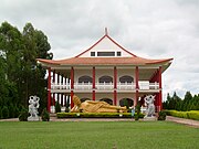 Zijkant van de tempel