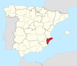 Province of Alicante within Spain