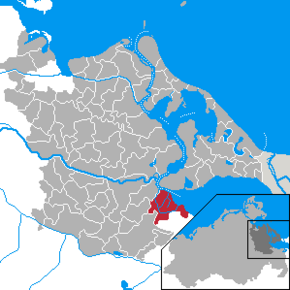 Poziția Bugewitz pe harta districtului Ostvorpommern