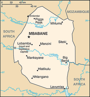 CIA Map of Eswatini