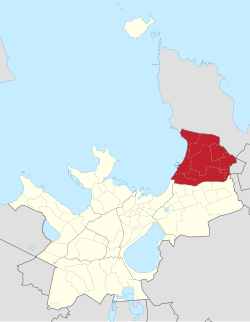 Location of Pirita in Tallinn.