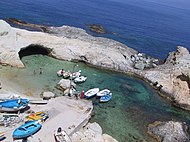 View of Cala Fonte harbour in Le Forna area