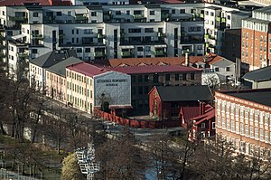 Remfabriken utmed Mölndalsån.