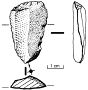 Lasca laminar (talón cortical)