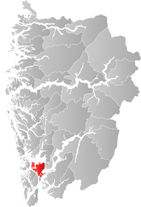 Kart som viser Tysnes kommune.