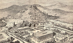 Artists impression of ancient Olympia