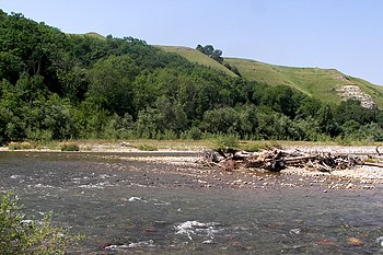 Рака Уруп у раёне хутара Ільіч