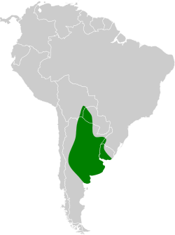 Distribución geográfica del canastero chaqueño.