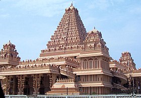 A South Indian-style temple added in the complex