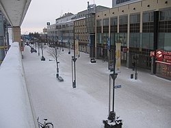 Pedestrian zone Manski in Kouvola downtown