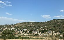 Houses, yards and rocky outcrops in Kabokweni