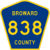 State Road 838 and County Road 838 marker