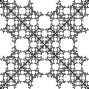 A point inside a square repeatedly jumps half of the distance towards a randomly chosen vertex, but the currently chosen vertex cannot neighbor the previously chosen vertex if the two previously chosen vertices are the same.