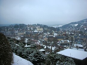 Centre of the town in winter