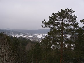 Посёлок Лумиваара, вид сверху. Апрель, 2006