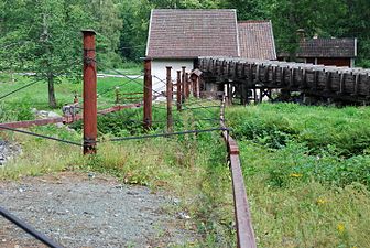 Konstgången med hjulhuset.