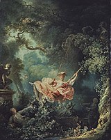 El gronxador, obra mestra de Fragonard, a on es recull l'esprit refinat, exòtic i sensual propi del Rococó.