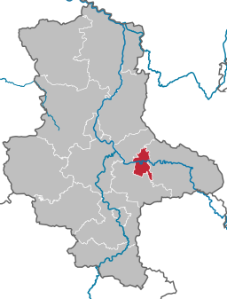 Dessau-Rosslaus läge i Sachsen-Anhalt.