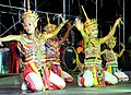 Nora Dance performed at a temple fair in Koh Samui.