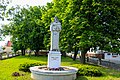 Saint Stephen statue. Created by sculptor Imre Bukóczy from Tokaj, it was unveiled in 2001.