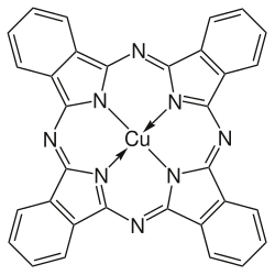 Struktur von Kupferphthalocyanin