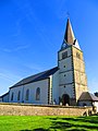 Die Kirche. Rechts am Turm die mittelalterliche Kapelle