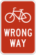 Bicycle wrong way