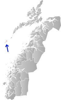 Kart som viser Røst kommune.