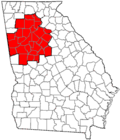 Map of the Atlanta Metropolitan area