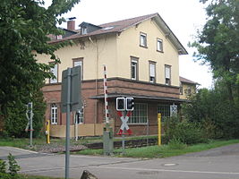 Ehemaliges Empfangsgebäude des Bahnhof Albsheim 2015