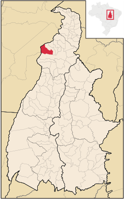 Localização de Santa Fé do Araguaia no Tocantins