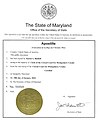 United States Maryland Secretary of State