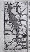 Carte de l'attaque de la Ligne Hindenburg en septembre 1918.