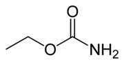 Structuurformule van ethylcarbamaat