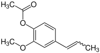 Strukturformel von Isoeugenylacetat