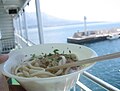 Udon of Yabukin and Mt. Sakurajima