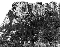 Mount Rushmore (Šest dědů) před stavbou, kolem roku 1905