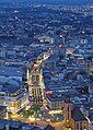 Aerial view of Zeil at night