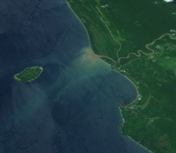 Aitape (lower right) and Tumleo Island (left)