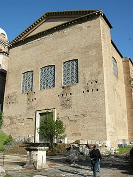 De "Curia Iulia" op het Forum Romanum