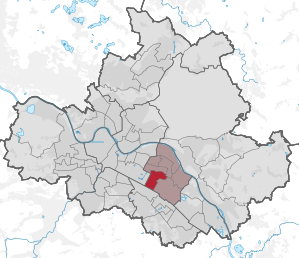 Lage des statistischen Stadtteils Gruna in Dresden