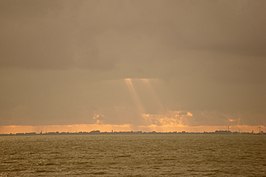 Het Markermeer gezien vanaf de Houtribdijk