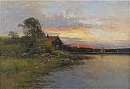 Zonsondergang, Runmarö, ca. 1890